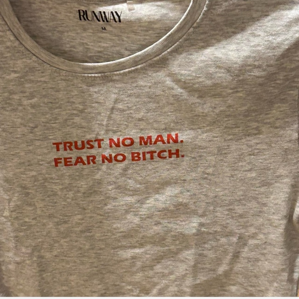 Project RUNWAY Gray Tee with Red Text - Picture 4 of 5